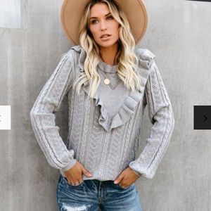 Vici knob hill ruffle sweater